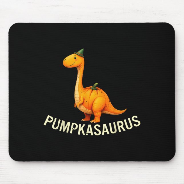 Mousepad Dinossauro Pumpkasaurus No Dia das Bruxas (Frente)