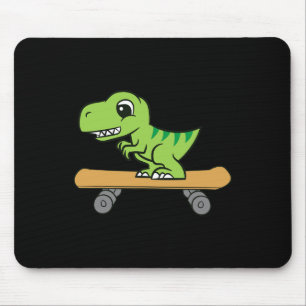 Mousepad Dinossauro Skate Cute Skateboard Dinossauro