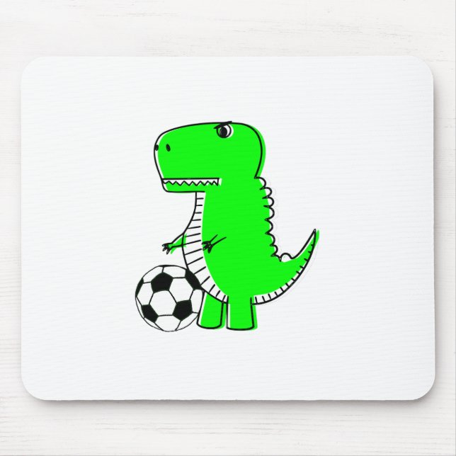 Mousepad Dinossauro Verde Adora Futebol (Frente)