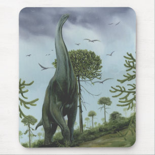 Mousepad Dinossauros Antigos, Sauroposeidon com Pássaros Vo