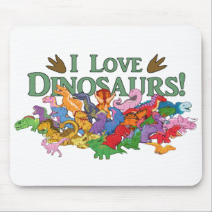 Mousepad Dinossauros bonitos e coloridos