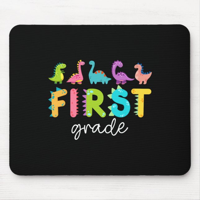Mousepad Dinossauros De Primeiro Grau De Volta À Escola De  (Frente)