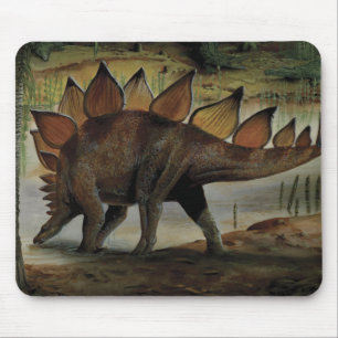 Mousepad Dinossauros do vintage, Stegosaurus, cauda com