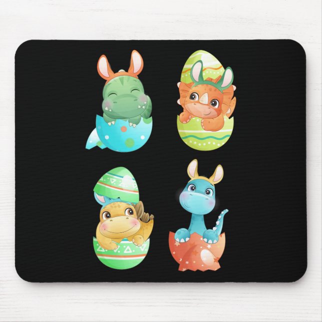 Mousepad Dinossauros Nascem de Ovos de Páscoa (Frente)
