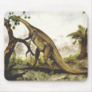 Mousepad Dinossauros Vintage, Plateossauro Pastando em Árvo