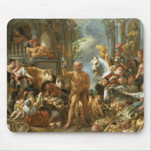 Mousepad Diogenes que procurara por um homem honesto,