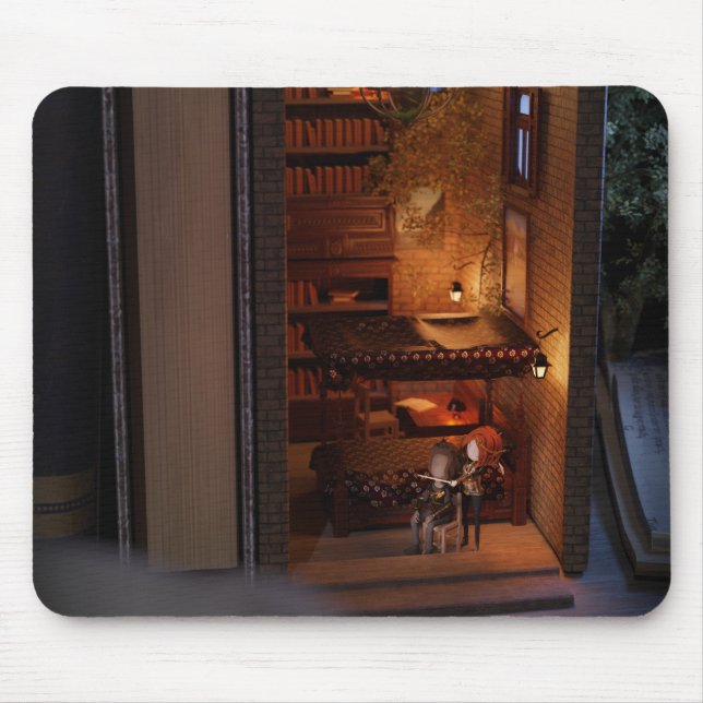 Mousepad Diorama do livro miniatura - inimigos dos amantes (Frente)