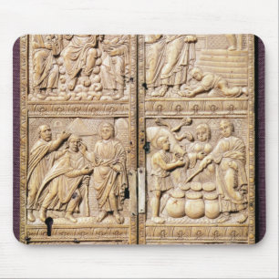 Mousepad Diptych que mostra os milagre do cristo