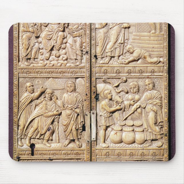 Mousepad Diptych que mostra os milagre do cristo (Frente)