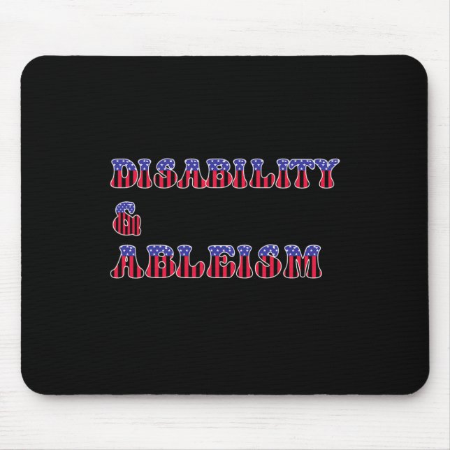 Mousepad Direitos de deficiência e de ableismo são direitos (Frente)