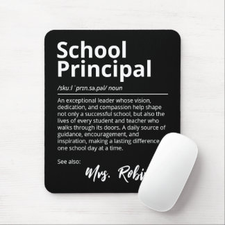 Mousepad Diretor de Escola Definição Inspiradora Preta