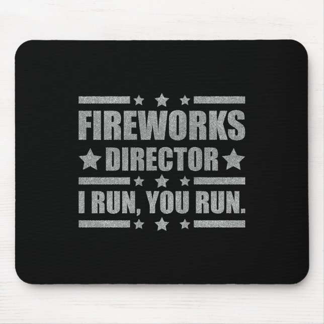 Mousepad Diretor de Fogos de Artifício Engraçado do Dia 4 d (Frente)