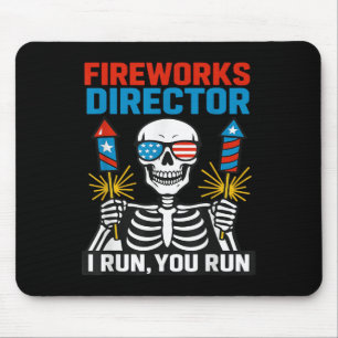 Mousepad Diretor de Fogos de Artifício Se Eu Corro Você Cor
