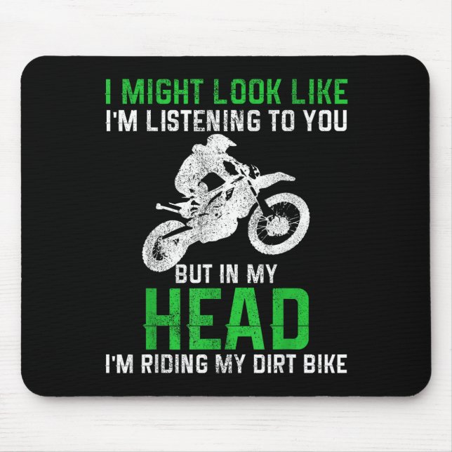 Mousepad Dirt Bike Motocross Enduro Funny Quote Motorcycle  (Frente)