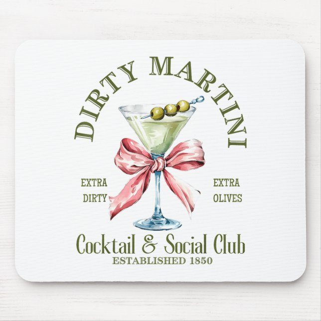 Mousepad Dirty Bachelorette Martini Tail Club Martini Drink (Frente)