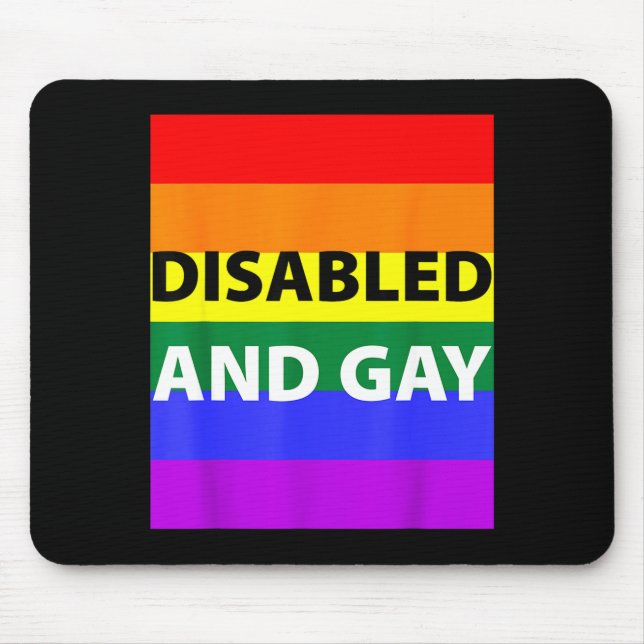 Mousepad Disabled And Gay Funny For Men Women  (Frente)