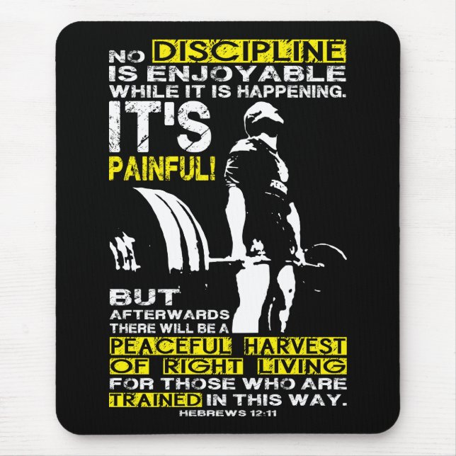 Mousepad DISCIPLINE - Motivação de Workout de Ecrã (Frente)