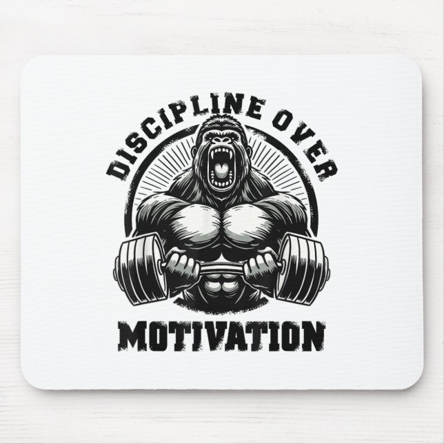Mousepad Discipline Over Motivation Weightlift Gym Quotes G (Frente)