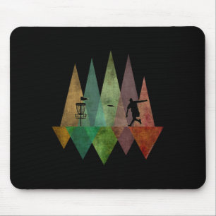 Mousepad Disco de Golfe Geométrico Estilizado Irado