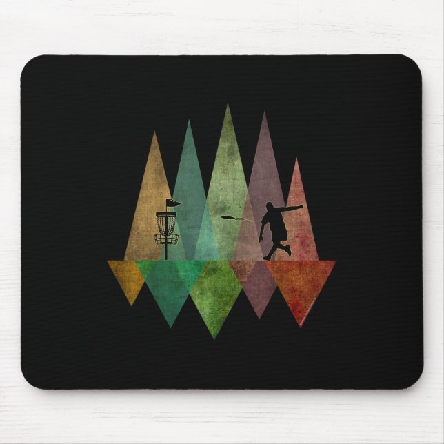 Mousepad Disco de Golfe Geométrico Estilizado Irado (Frente)