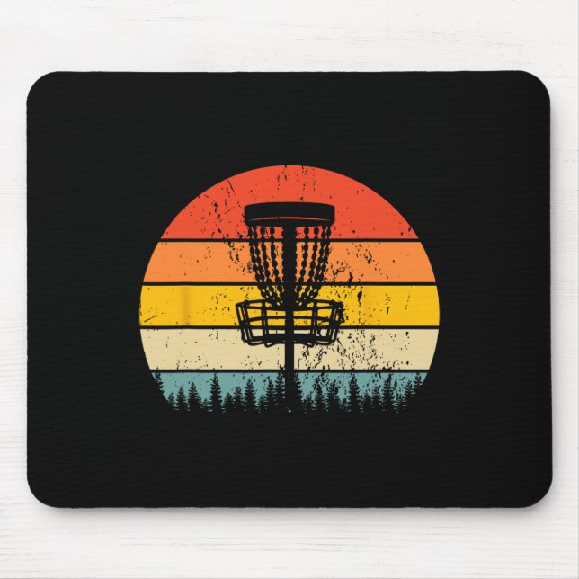 Mousepad Disco de Golfe Vintage Retro Frisbee  (Frente)