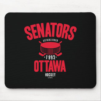 Mousepad Disco de hóquei Ottawa Senators preto oficialmente