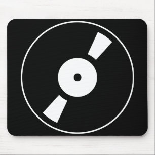 Mousepad disco de vinil retrô