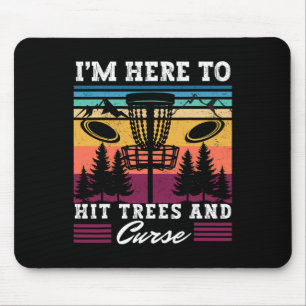 Mousepad Disco Golf Retro Atingiu Árvores E Amaldiçoou Joga