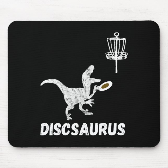 Mousepad Disco Golfe Dinossauro Frolfing T-rex Dino Diverti (Frente)