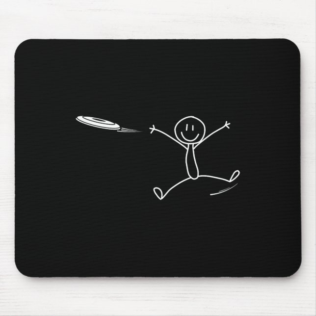 Mousepad Disco Homem-Pau Disc Golf Engraçado Ultimate Frisb (Frente)