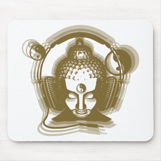 Mousepad Disco-jóquei de Buddha (Frente)