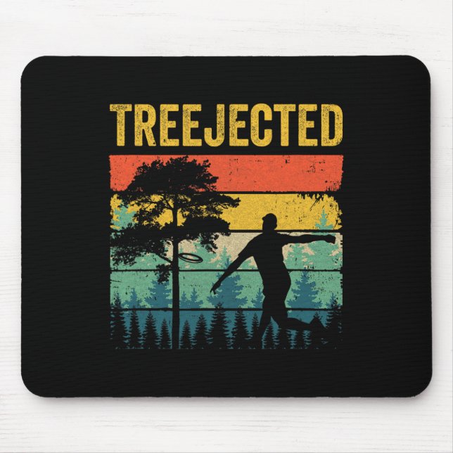 Mousepad Discos de Golfe Divertidos Treejected Batem em Árv (Frente)