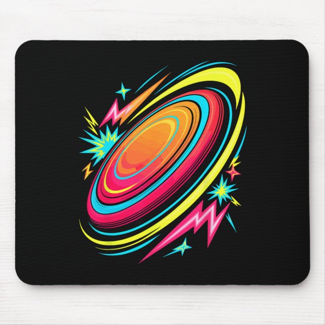 Mousepad Discos Voadores de Golfe de Disco de Arcade Retro  (Frente)