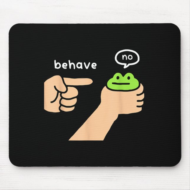 Mousepad Dishonest Frog Funny Frog Meme Behave No Animals J (Frente)