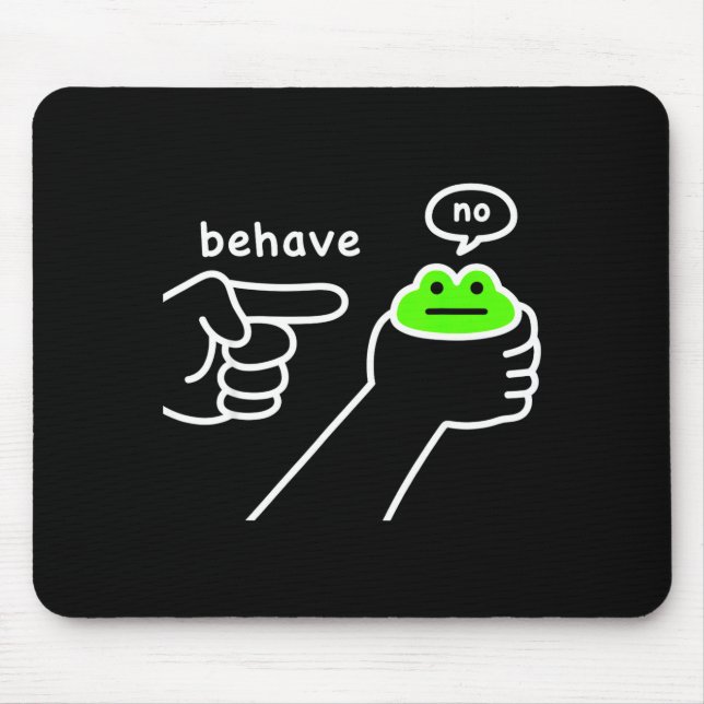 Mousepad Dishonest Frog Funny Frog Meme Behave No Cartoon D (Frente)