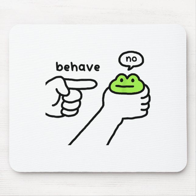 Mousepad Dishonest Frog Funny Frog Meme Behave No Cartoon D (Frente)