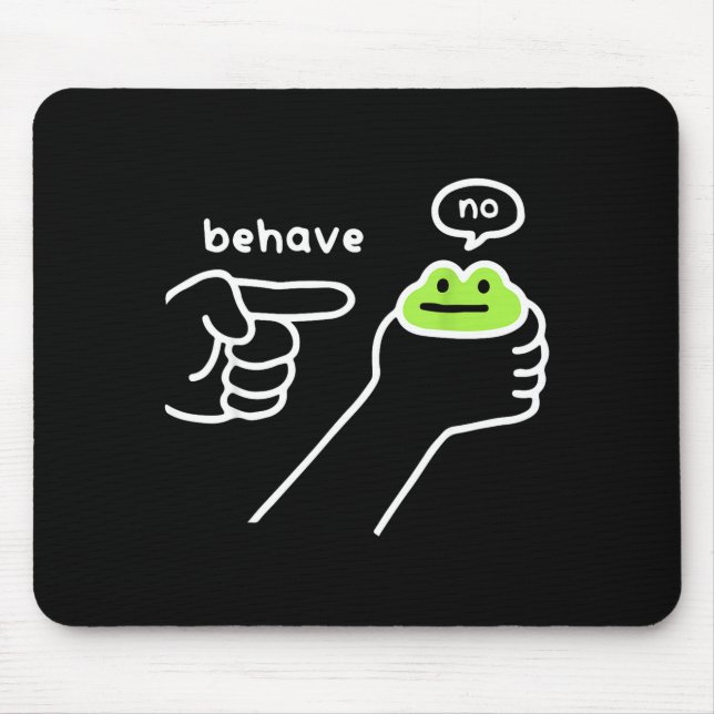 Mousepad Dishonest Frog Funny Frog Meme Behave No Cartoon M (Frente)