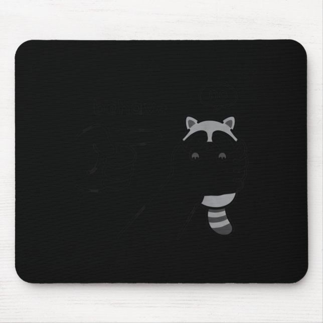 Mousepad Dishonest Raccoon Funny Raccoon Meme Behave No Car (Frente)