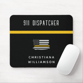 Mousepad Dispatcher de Sinalizador de Linha Dourada 911 Per
