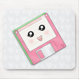 Mousepad Disquete cor-de-rosa