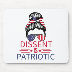 Mousepad Dissentimento é Patriótico Coque Desarrumado 4 de