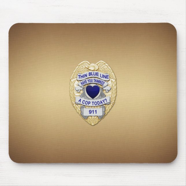 Mousepad Distintivo da Thin Blue Line (Frente)