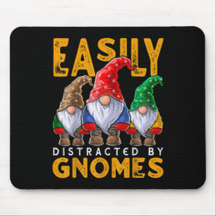 Mousepad Distraído facilmente por Gnomos Gardening Gnomo Ha