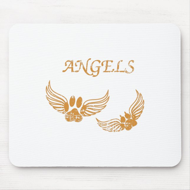 Mousepad Distressed Angel Pet Paws (Frente)