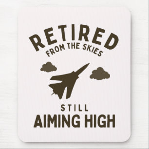 Mousepad Dito engraçado de aposentadoria da força aérea par