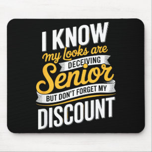 Mousepad Dito engraçado de idoso aposentado