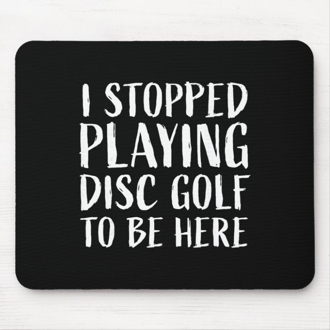 Mousepad Dito engraçado de jogador de golfe de disco  (Frente)