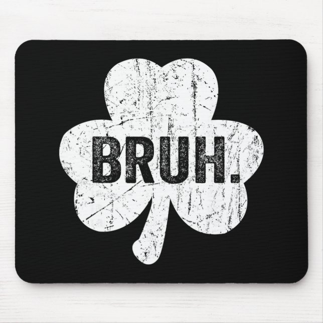 Mousepad Dito engraçado de meme Bruh Cumprimento de irmão A (Frente)