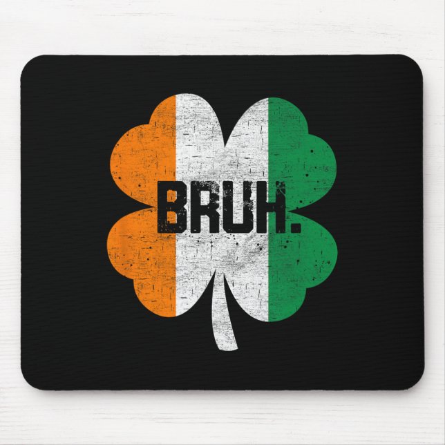 Mousepad Dito engraçado de meme Bruh Saudação Bro Rapazes D (Frente)