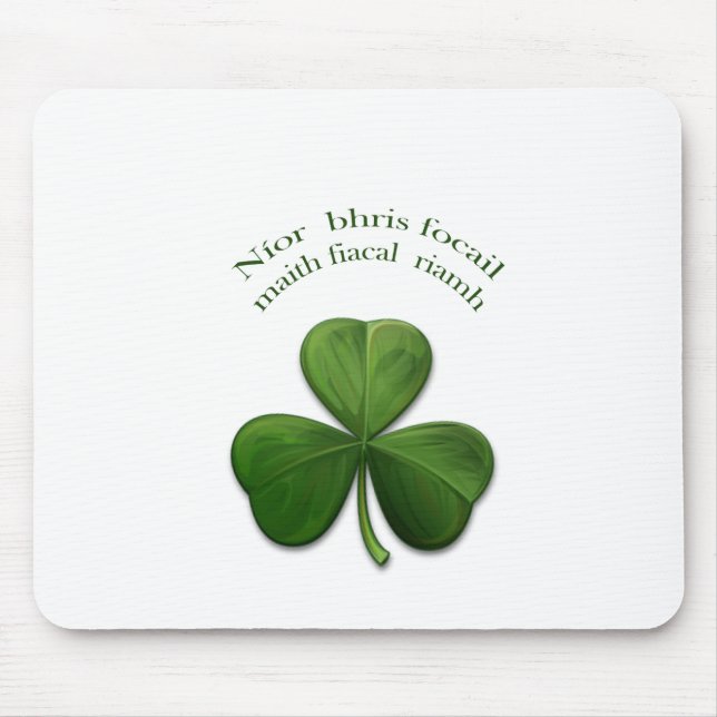 Mousepad Ditos irlandeses antigos em produtos de design irl (Frente)